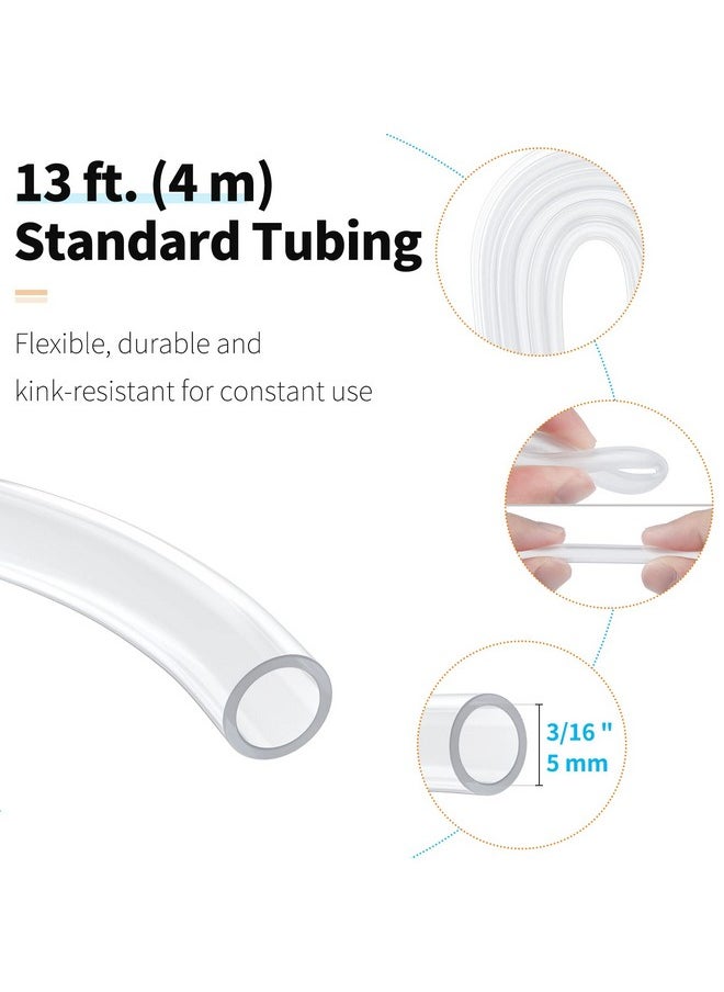 Pawfly Pawfly 13 Feet Airline Tubing Standard Aquarium Air Pump Accessories with Air Stones, Check Valves, Suction Cups and Connectors  - Image 2