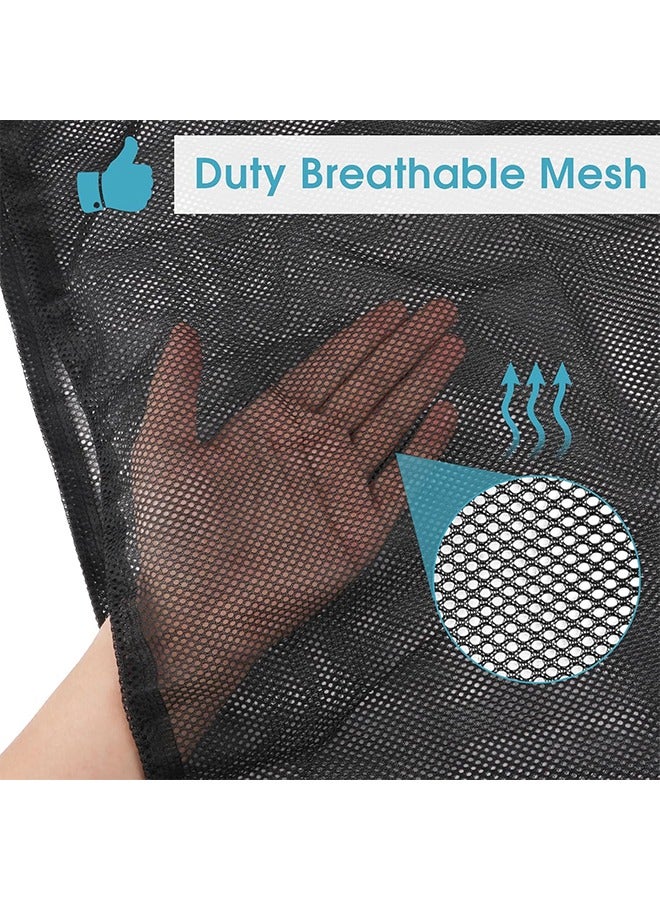 2 Pack Mesh Laundry Bags, 23 x 34 Inches Heavy Duty Mesh Laundry Bag, Large Laundry Drawstring Bag for College, Dorm, Travel, Family and Apartment Dwellers, Black  - Image 2