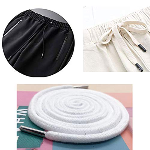 Luckkyme 20 Pack Replacement Drawstrings Drawcords for Pants Sweatpants Hoodies Scrubs Jackets Shorts Tool 53" Long (White) - Image 4