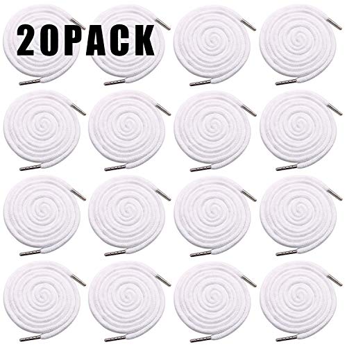 Luckkyme 20 Pack Replacement Drawstrings Drawcords for Pants Sweatpants Hoodies Scrubs Jackets Shorts Tool 53" Long (White) - Image 1