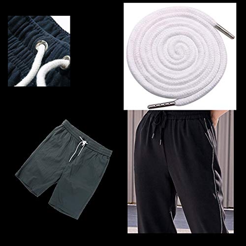 Luckkyme 20 Pack Replacement Drawstrings Drawcords for Pants Sweatpants Hoodies Scrubs Jackets Shorts Tool 53" Long (White) - Image 5