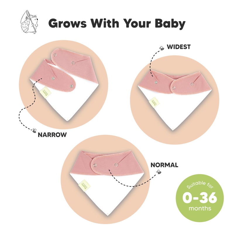 KeaBabies 8-Pack Organic Baby Bandana Drool Bibs for Girls - Super Absorbent Baby Bibs for Baby Girls, Baby Boys, Soft Cotton Bandana Bibs, Baby Drool Bib,Teething Bibs for Infant,Toddler,Bib Girl(Muted Pastel)  - Image 3