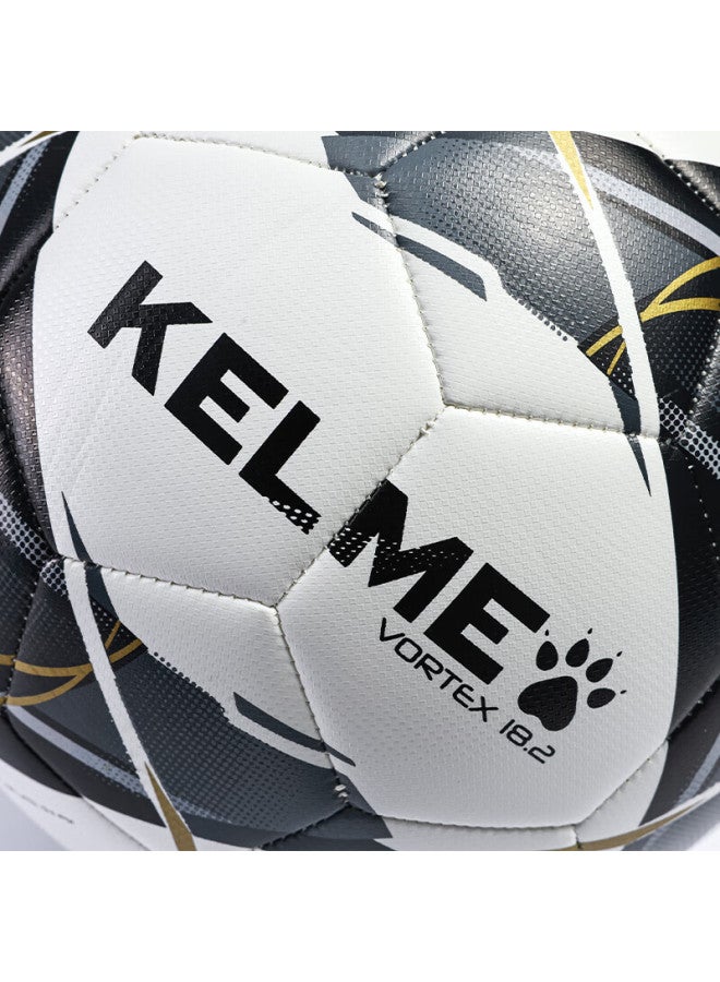 Kelme Soccer Ball Size 5 For Compeion, Training, Middle School Physical Education Exams, Students, Size 4 Machine-sched Wear-resistant Special Ball, Black And Gold - Image 4