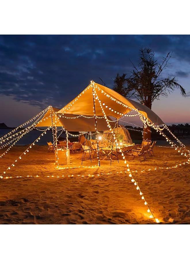 The Bros Globe String Lights, Crystal Ball String Lights Fairy Backdrop Lights with 10M Battery Operated 80 LED String Lights for Indoor Outdoor Party Garden Wedding Camping Decorations - Image 1