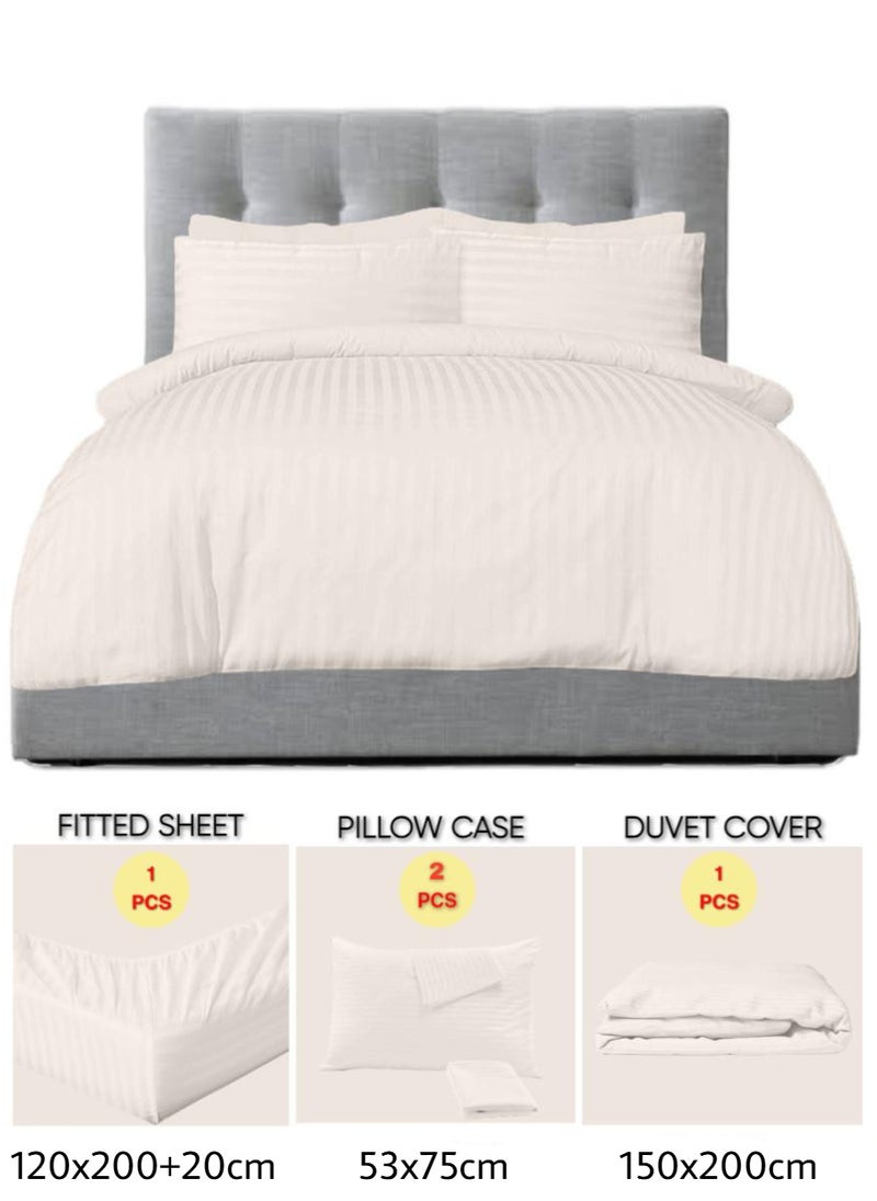 Blueberry 4 Pieces Single Size Duvet Cover Set - Includes 1 Duvet Cover (150x200cm), 1 Fitted Sheet (120x200+20cm), 2 Pillow Cases (53x75cm)  - Image 2