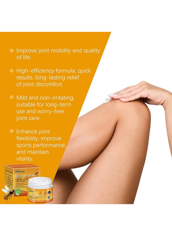 SOUTH MOON Bee Venom Cream For Joint & Skin Problems - Arthritis Ultra Strength Joint Relief Cream Relieve Joint Muscle Pain, Muscle Pain, Leg Swelling, Body Massage and Care Cream 30g  - Image 4