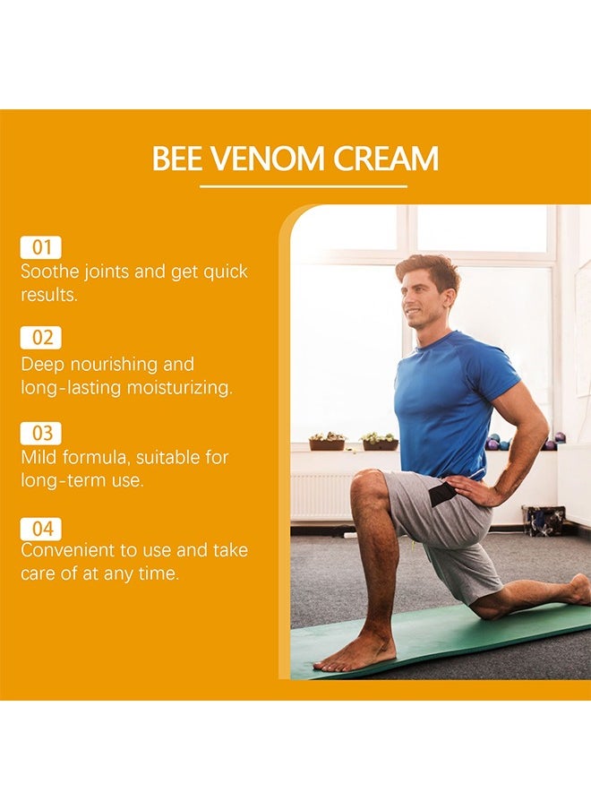 SOUTH MOON Bee Venom Cream For Joint & Skin Problems - Arthritis Ultra Strength Joint Relief Cream Relieve Joint Muscle Pain, Muscle Pain, Leg Swelling, Body Massage and Care Cream 30g  - Image 3