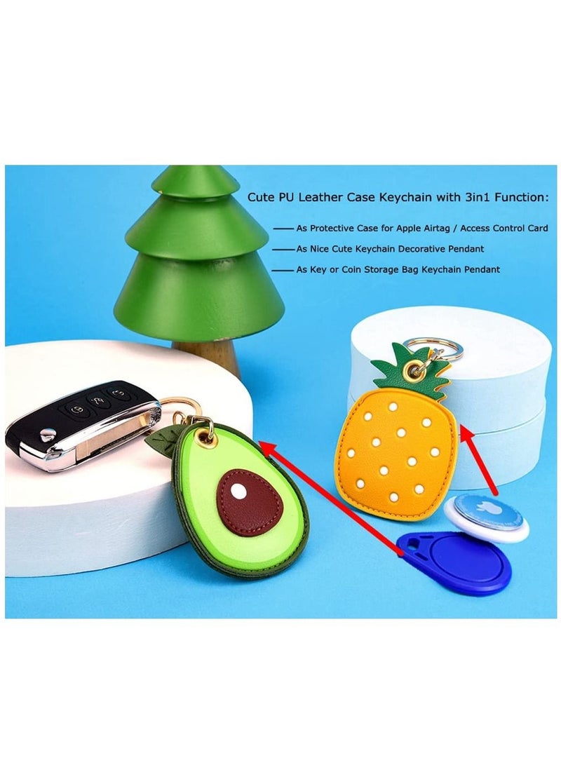 KASTWAVE 2 Pack 3 in 1 Protective Case Compatible with Huawei Tag / Tile Pro 2022 Mate Apple AirTag / Access Card Keychain Tracker Cover Key Ring for Bag / Suitcase, for Airtags Accessories  - Image 4
