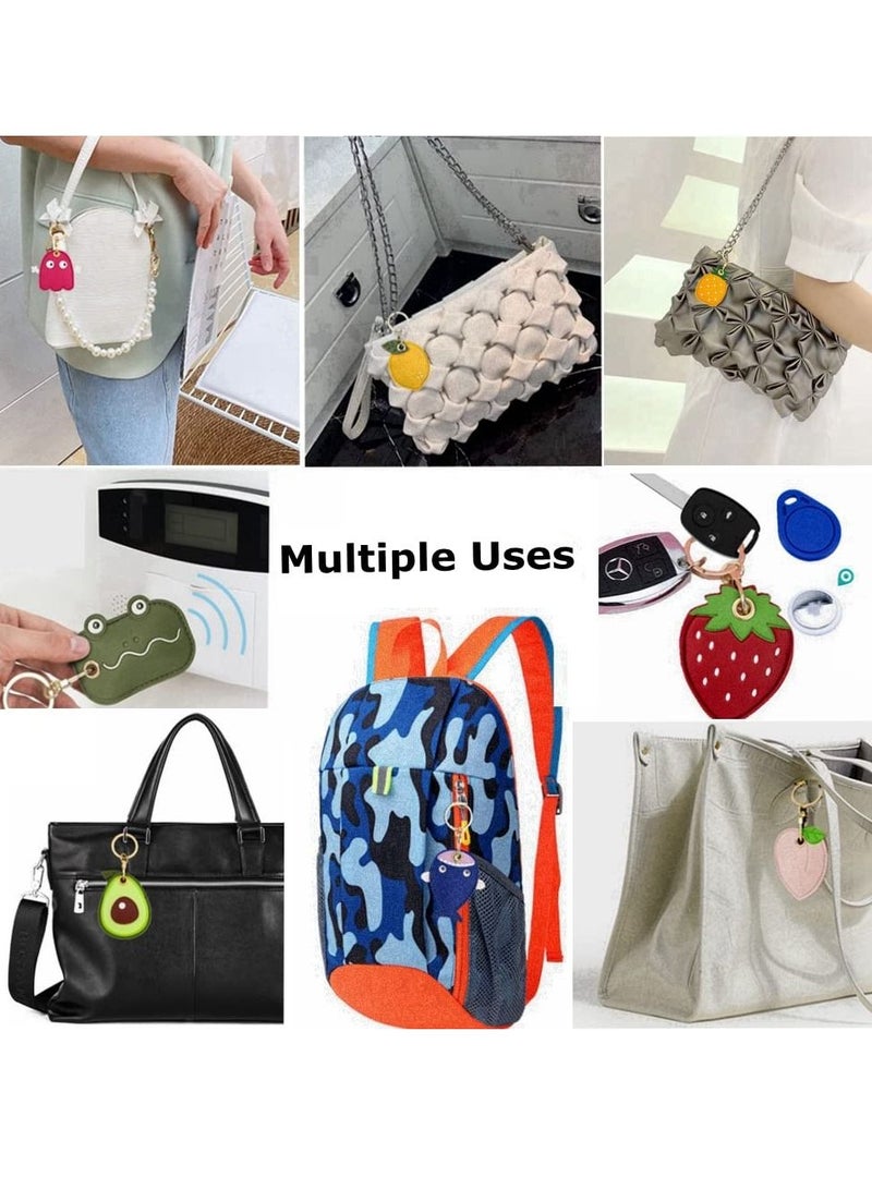 KASTWAVE 2 Pack 3 in 1 Protective Case Compatible with Huawei Tag / Tile Pro 2022 Mate Apple AirTag / Access Card Keychain Tracker Cover Key Ring for Bag / Suitcase, for Airtags Accessories  - Image 3