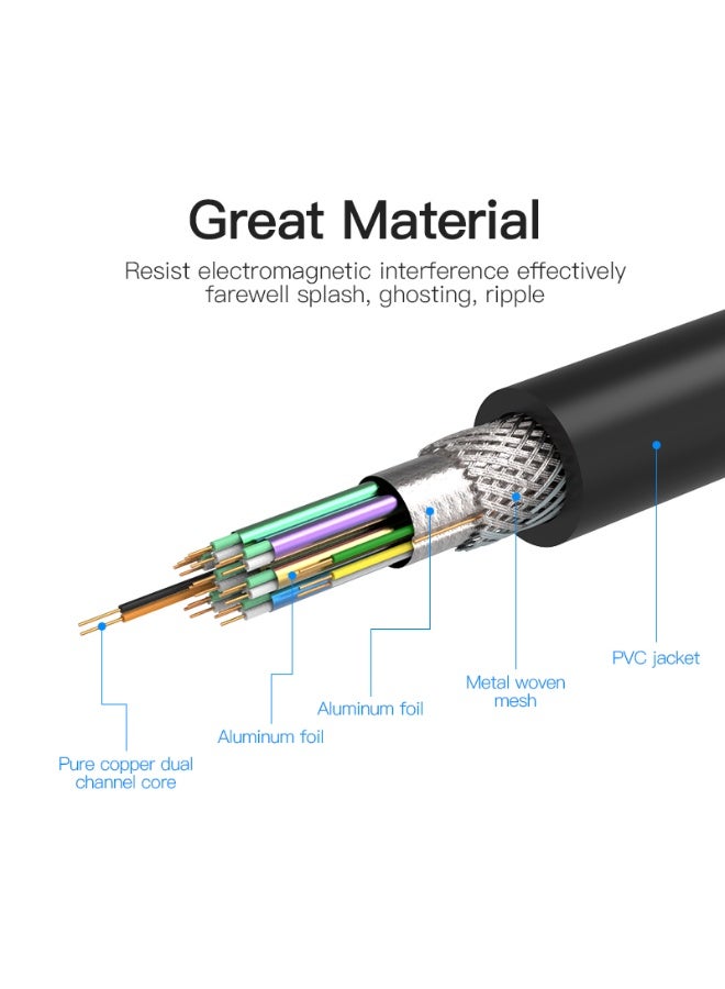 VENTION DVI(24+1) Male to Male Cable 1M Black Model # EAABF - Image 3