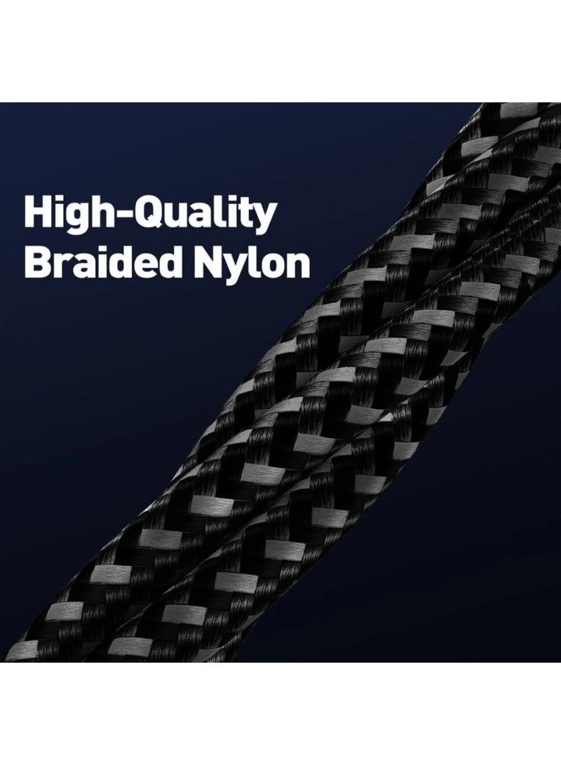 جودا سلك JODA قماشي تايب سي الى لايتنينق بطول 2 متر - اسود - Image 3