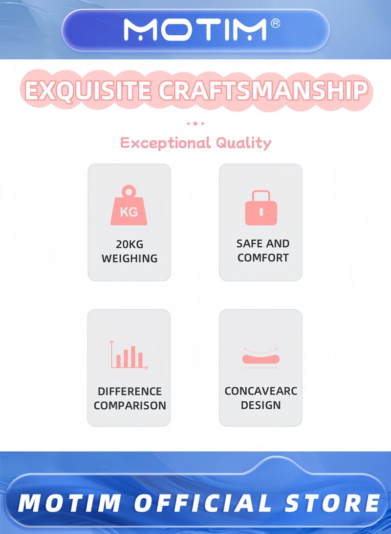 موتيم ميزان أطفال رقمي لقياس الوزن حتى 20 كجم/44 رطل ميزان للأطفال مع شاشة LCD دقة عالية لقياس وزن الأطفال والمولودين الجدد والكلاب الصغيرة والقطط - Image 3