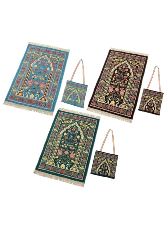 المنزل الذكي هوم سمارت سجادة صلاة تركية عالية الجودة، مضادة للانزلاق، قابلة للحمل، مع حقيبة تخزين، هدية مثالية للصلاة للرجال والنساء، مناسبة للسفر والمنزل والرحلات الخارجية.(بني) - Image 3