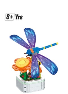 Y&D SYOSI, Flower Building Block Toys, Bouquet Blocks Kit, Dragonfly Botanical Potted Collection, Offices Desk Home Decorate, Birthday Gifts for Adult Kids Girlfriend  - Image 1
