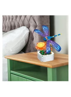 Y&D SYOSI, Flower Building Block Toys, Bouquet Blocks Kit, Dragonfly Botanical Potted Collection, Offices Desk Home Decorate, Birthday Gifts for Adult Kids Girlfriend  - Image 5