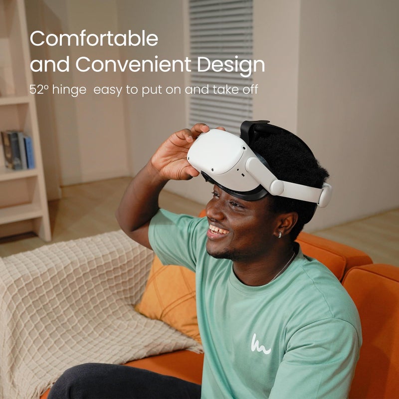 KIWI design K2 Comfort Head Strap Accessories Compatible with Oculus/Meta Quest 2, Elite Strap Replacement for Enhanced Support of VR Headset, NOT for Meta Quest 3/3S - Image 3