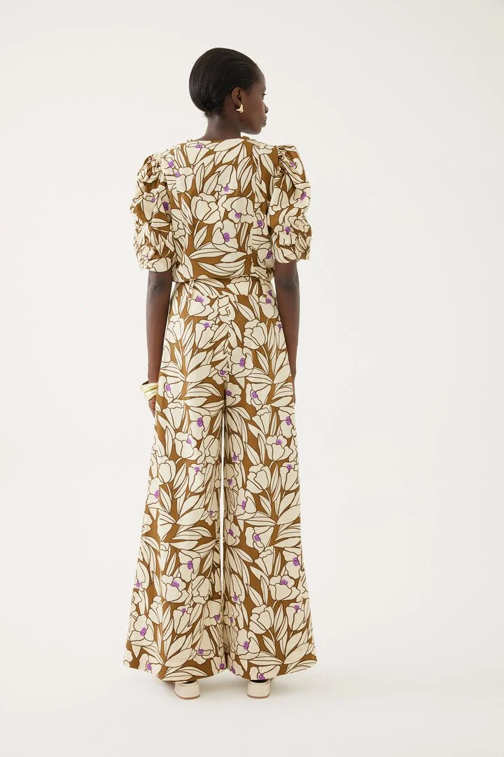 Exquise Floral Patterned Trousers