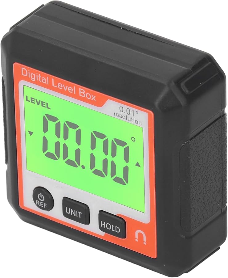 صندوق مستوى مغناطيسي رقمي برتقالي أبيض، منقلة محمولة، مقياس ميل لأعمال النجارة والبناء - Image 5