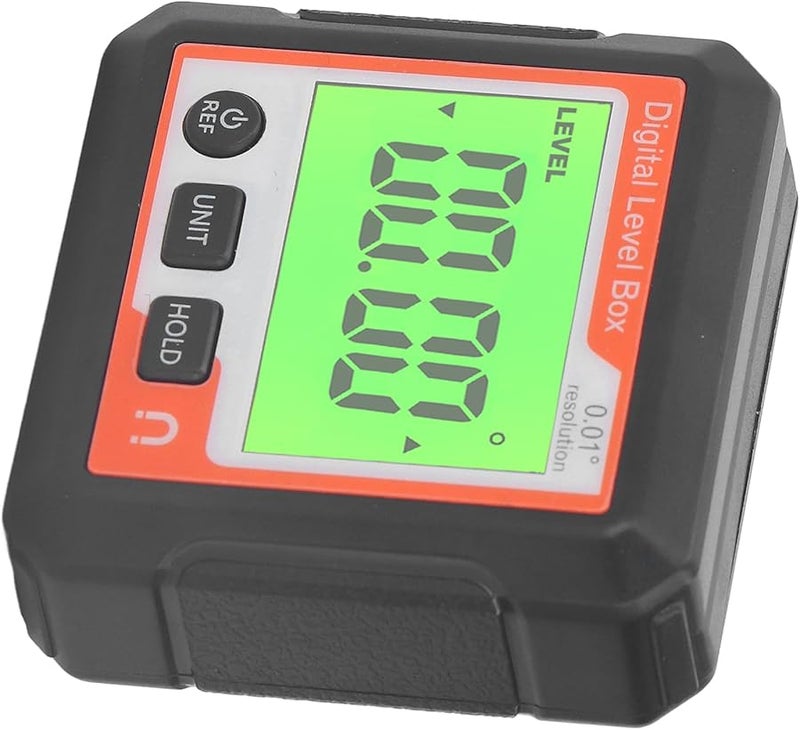 صندوق مستوى مغناطيسي رقمي برتقالي أبيض، منقلة محمولة، مقياس ميل لأعمال النجارة والبناء - Image 3