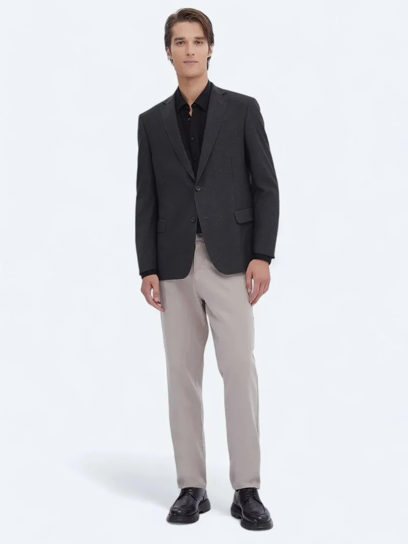 كيب جاكيت معاد تدويره بنمط الفحم الصلب، بقصة عادية