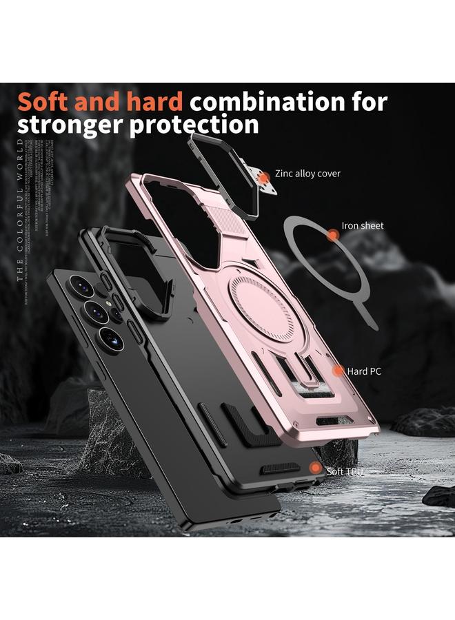 S-TOP Case For Samsung Galaxy A14 Shield Hollow Frame Holder MagSafe Phone Case - Image 5