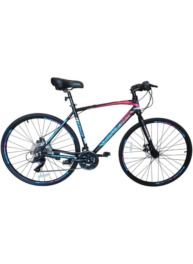 Challengers 50663 Aluminum 21 Speed Hybrid Bicycle, 27-Inch Size, Pink - Image 1