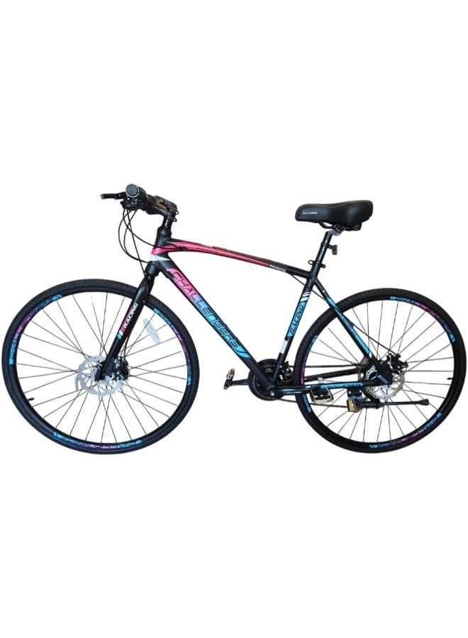 Challengers 50663 Aluminum 21 Speed Hybrid Bicycle, 27-Inch Size, Pink - Image 2