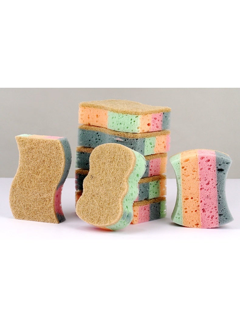 Dual-Sided Kitchen Scrub Sponge – Scouring Pad & Soft Foam, Powerful Grease Removal – 10Pcs Set - Image 1