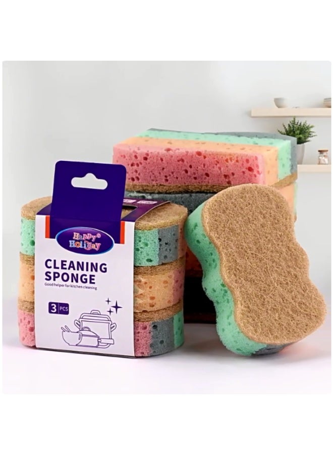 Dual-Sided Kitchen Scrub Sponge – Scouring Pad & Soft Foam, Powerful Grease Removal – 10Pcs Set - Image 4