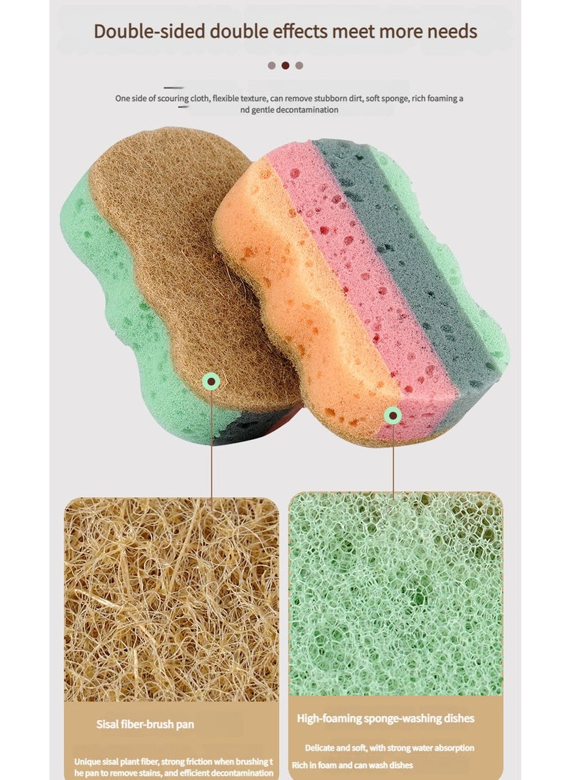 Dual-Sided Kitchen Scrub Sponge – Scouring Pad & Soft Foam, Powerful Grease Removal – 10Pcs Set - Image 2