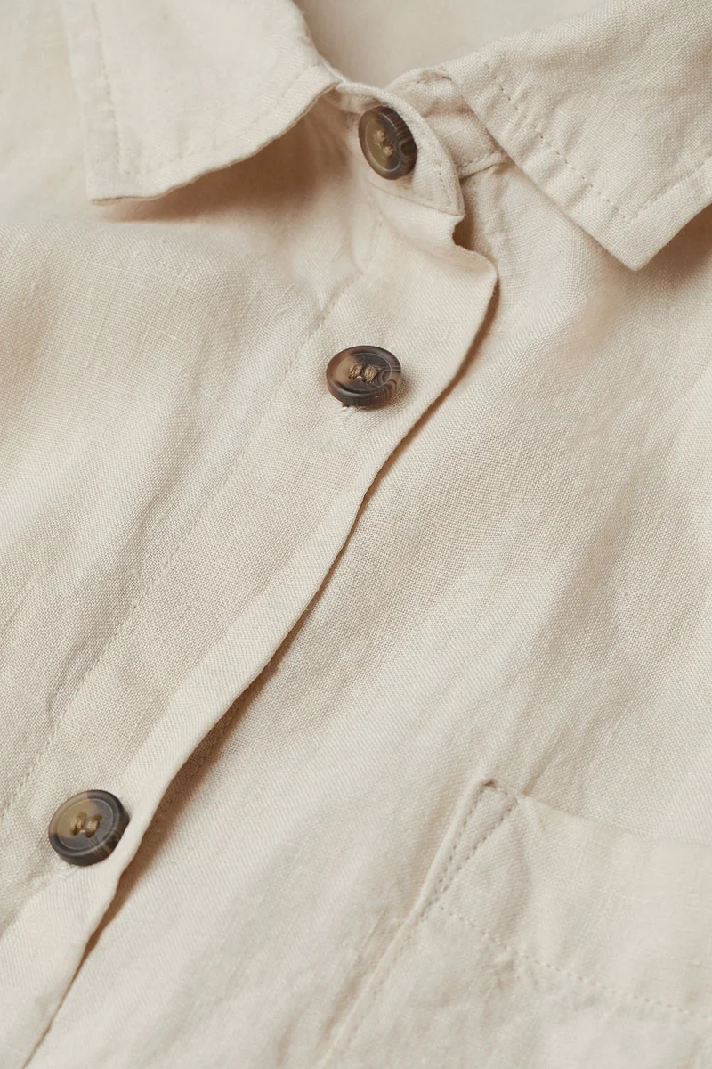 H&M Washed Linen Nightshirt