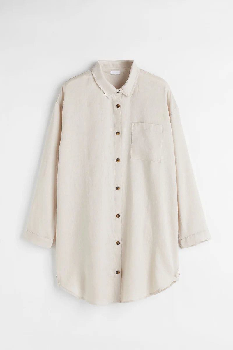 H&M Washed Linen Nightshirt