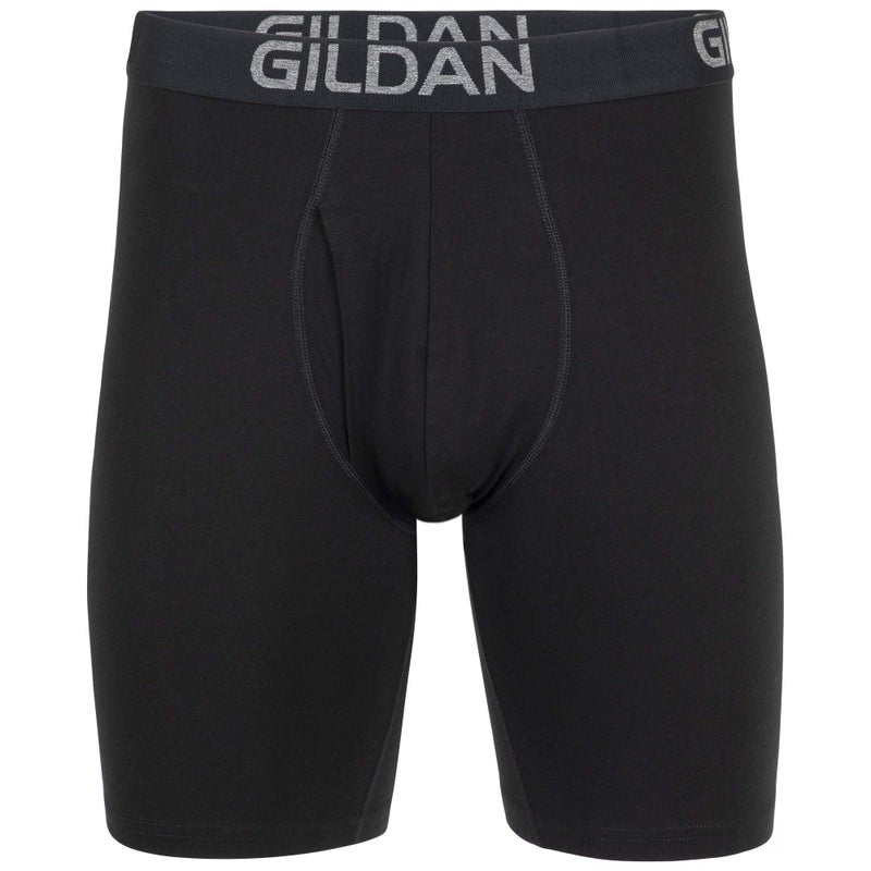 Gildan Men's Underwear Cotton Stretch Boxer Briefs, Multipack, Black Soot/Slate Blue (4-Pack), Medium - Image 3