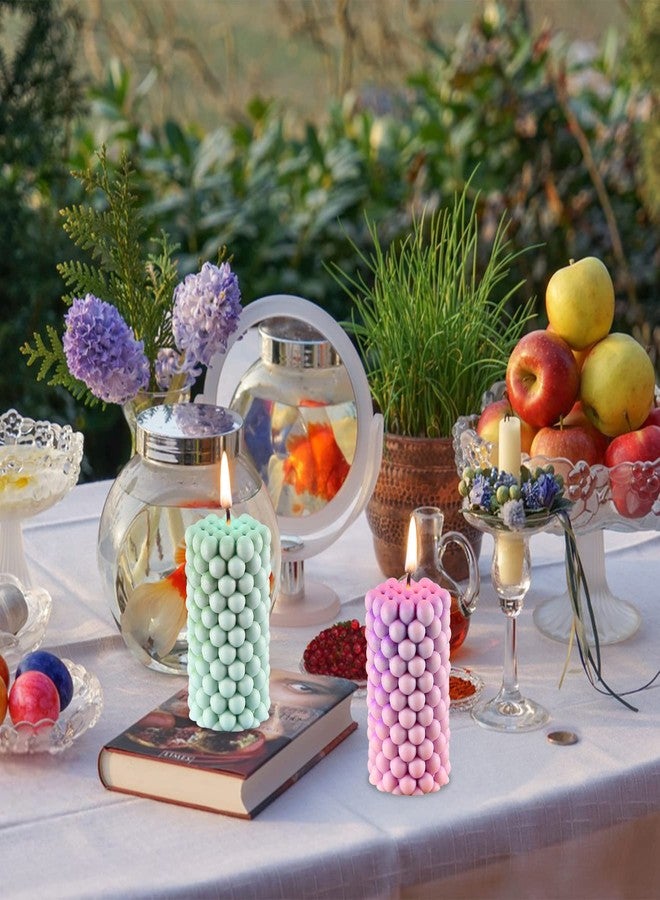 ZAKVOOR Cylinder Silicone Candle Molds Pillar Cube Bubble Geometric Ball Resin Casting Moulds for Resin Wax Making Polymer Clay DIY Craft - Image 5