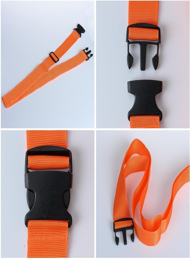 VRT Travel Luggage Strap - Durable Nylon Suitcase Belt with Quick Release Buckle, Adjustable to Fit All Trolley Bags (Pack of 2) (Orange) (4.3 Meter) (Durable & Secure) - Image 4