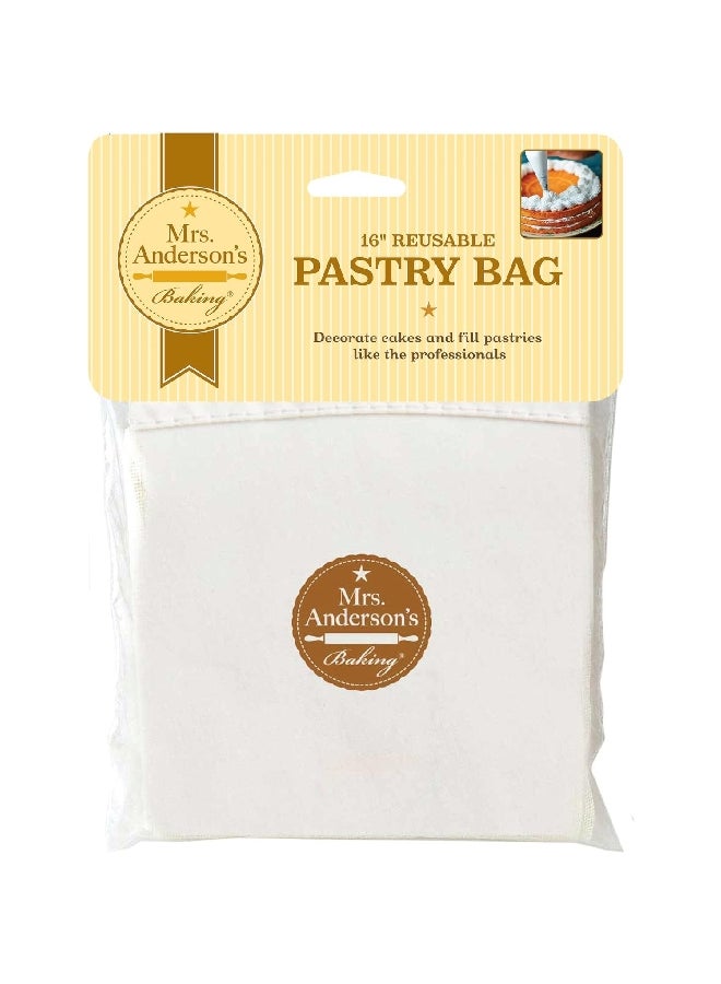 MRS ANDERSON BPA-Free Reusable Cake Decorating Icing Pastry Bag White 16 Inch 93261 - Image 2