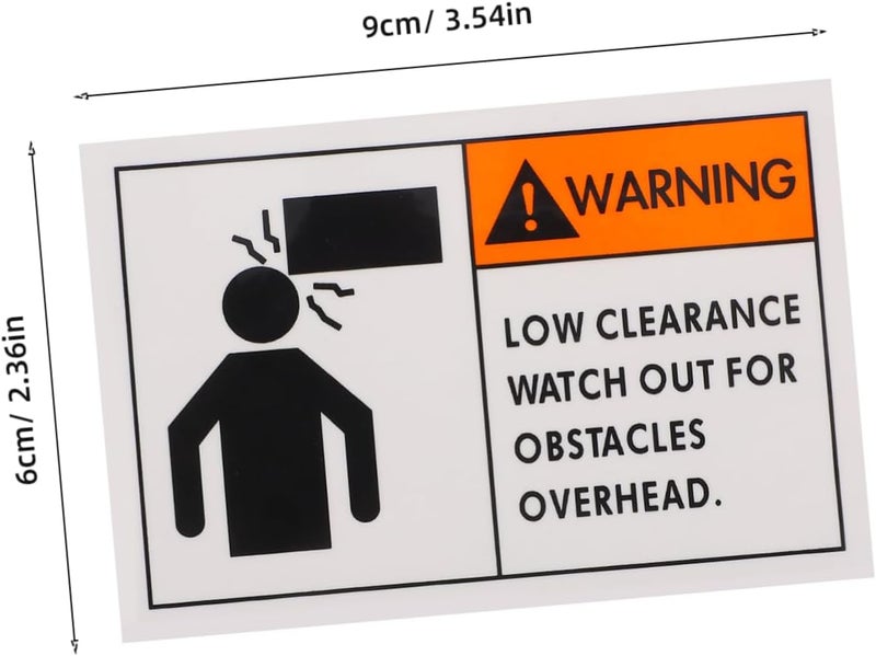 DECHOUS Outdoor Stickers Warning Signs Caution Decals Watch Your Head Safety Sticker - Image 2