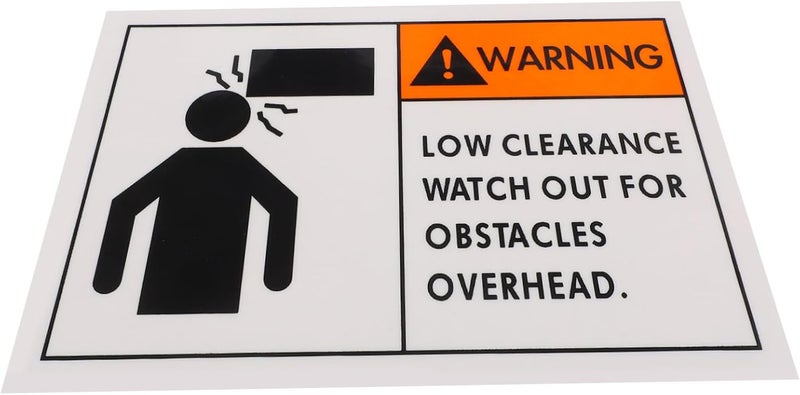 DECHOUS Outdoor Stickers Warning Signs Caution Decals Watch Your Head Safety Sticker - Image 1
