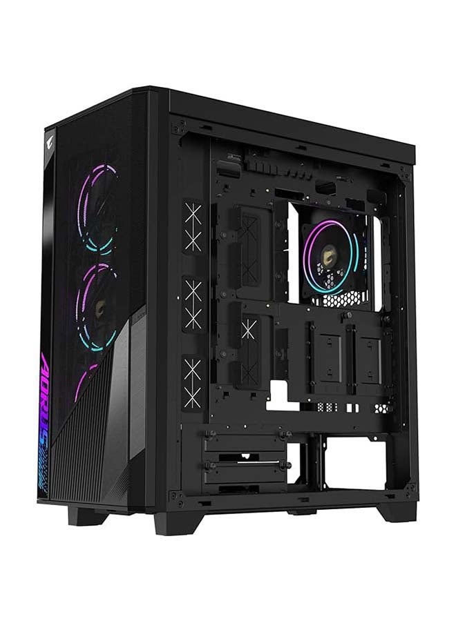 جيجابايت علبة ألعاب كمبيوتر AORUS C500 Glass - Black Mid Tower، زجاج مقسّى، USB Type-C، مراوح ARBG متضمنة (GB-AC500G ST) - Image 3