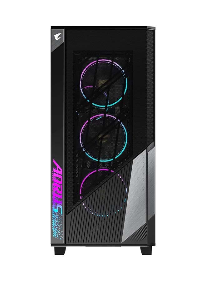 جيجابايت علبة ألعاب كمبيوتر AORUS C500 Glass - Black Mid Tower، زجاج مقسّى، USB Type-C، مراوح ARBG متضمنة (GB-AC500G ST) - Image 5