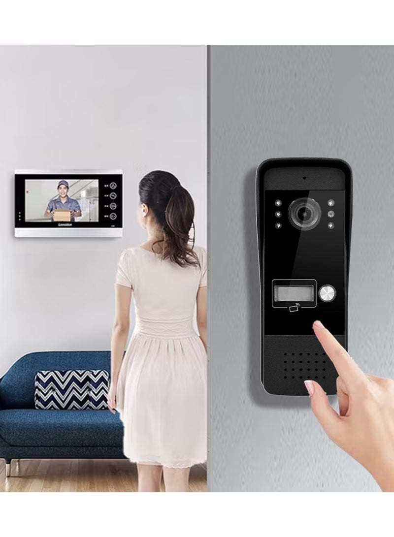 اريب وحدة انتركم خارجية ذكية من AREB بزر واحد – مزوّدة بكاميرا عالية الدقة، رؤية ليلية، صوت ثنائي الاتجاه، وميزات فتح الباب الذكي والتحكم الآمن في الوصول – مثالية لتعزيز أمان المنازل والمباني. - Image 2