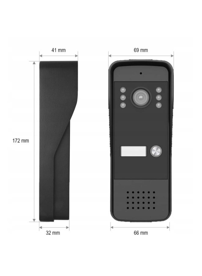 اريب وحدة انتركم خارجية ذكية من AREB بزر واحد – مزوّدة بكاميرا عالية الدقة، رؤية ليلية، صوت ثنائي الاتجاه، وميزات فتح الباب الذكي والتحكم الآمن في الوصول – مثالية لتعزيز أمان المنازل والمباني. - Image 4