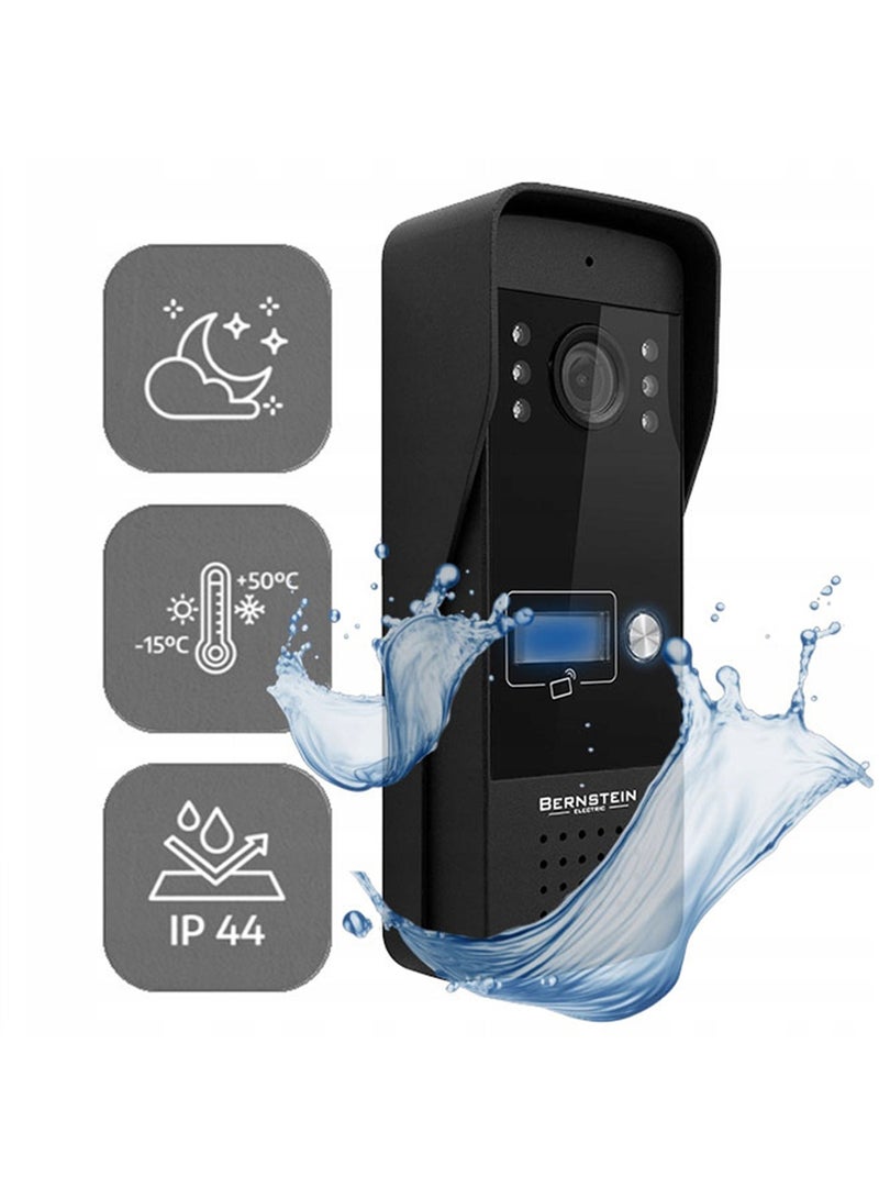 اريب وحدة انتركم خارجية ذكية من AREB بزر واحد – مزوّدة بكاميرا عالية الدقة، رؤية ليلية، صوت ثنائي الاتجاه، وميزات فتح الباب الذكي والتحكم الآمن في الوصول – مثالية لتعزيز أمان المنازل والمباني. - Image 3