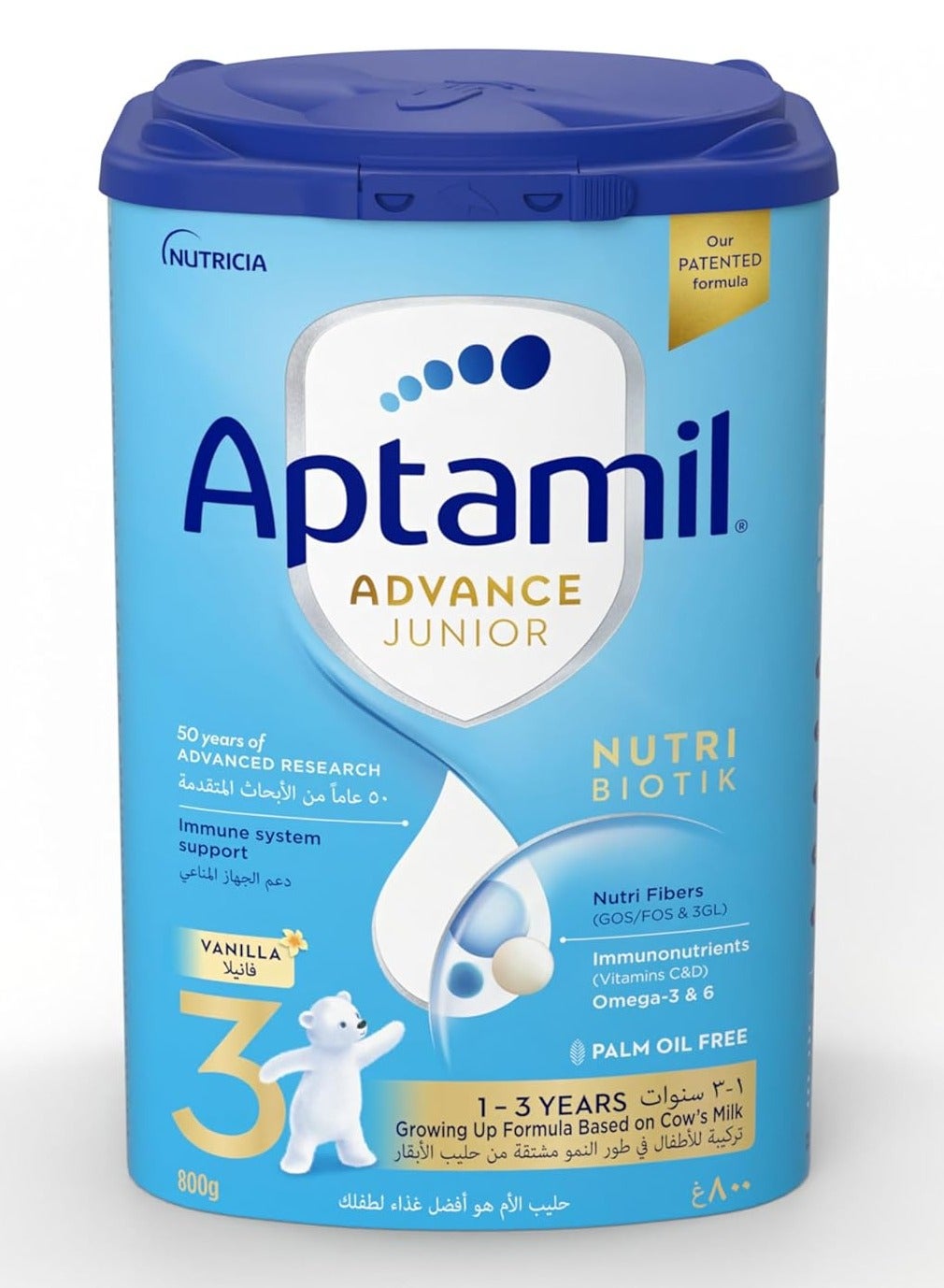 Nutricia Aptamil Advance Junior 3 Growing Up Formula from 1-3 years, 800g