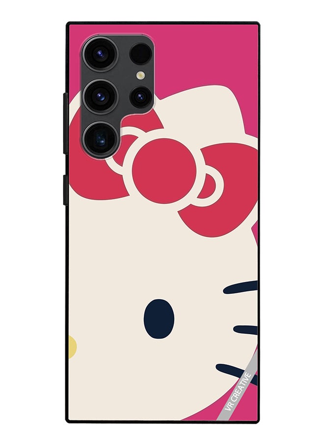 VR CREATIVE Protective Case Cover For Samsung Galaxy S24 Ultra Kitty Design Multicolour - Image 1