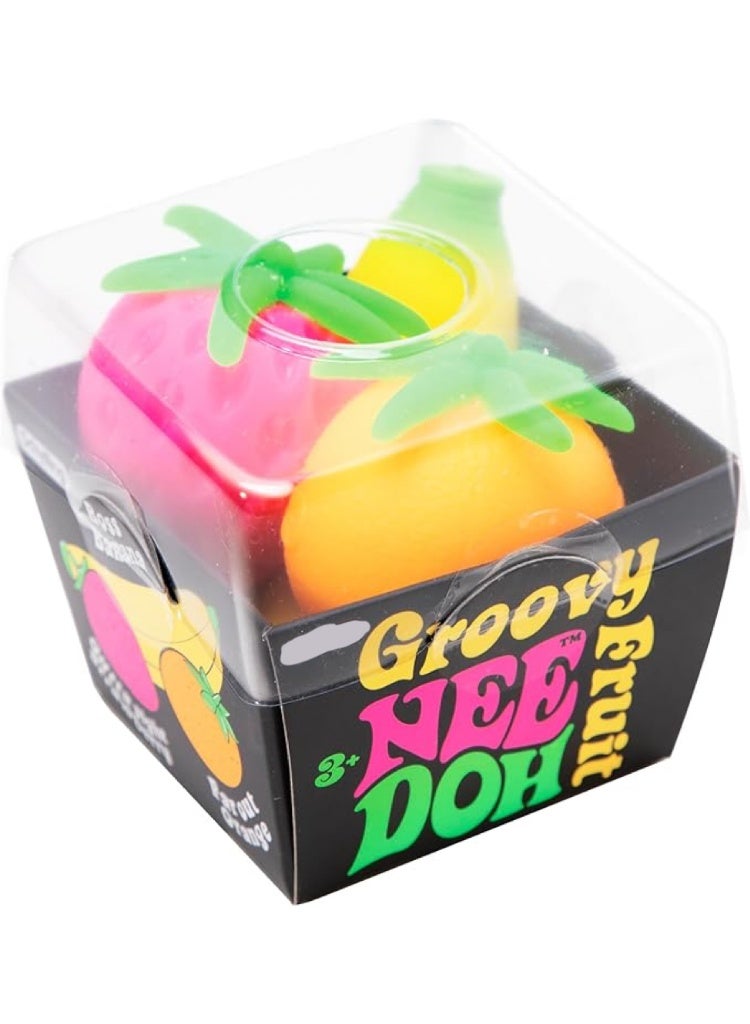 Needohcube Groovy Fruit - لعبة مبتكرة، ألعاب حسية لتخفيف القلق، مادة عجينة آمنة غير سامة (عبوة من ثلاثة) - Image 2