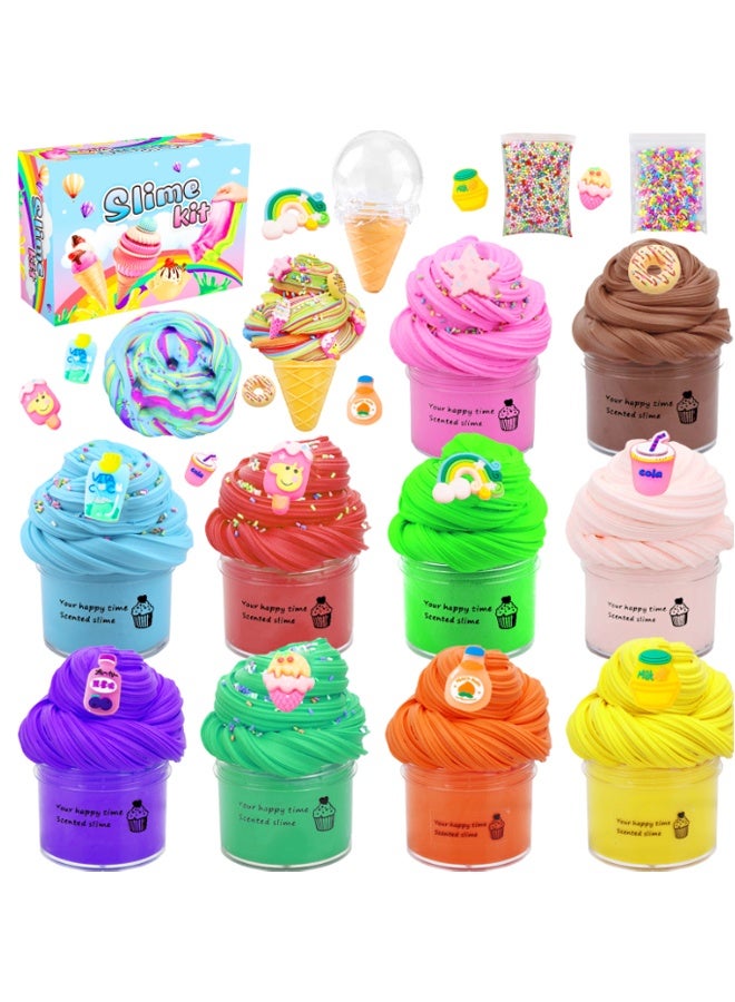 EHOME Butter Slime Kit for Girls and Boys 10pack ,Stretchy and Non-Sticky,Stress Relief Fidget Toy,Birthday Gift and Party Favors - Image 1