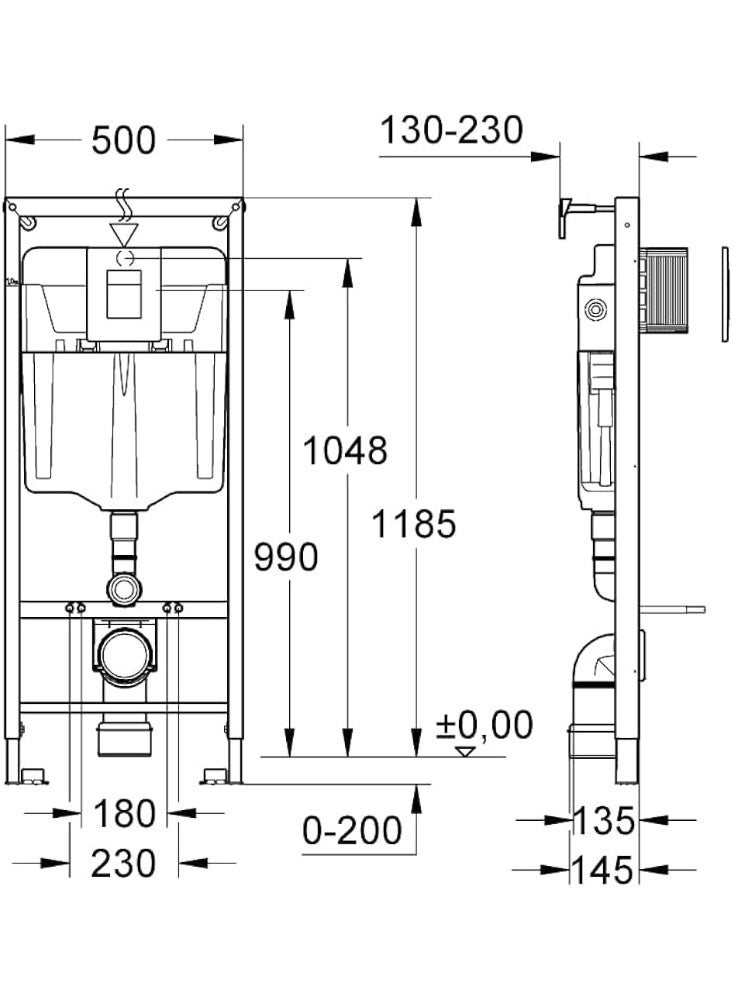 GROHE 3877200F | RAPID SL 3-IN-1 SET FOR WC | 1.13 M INSTALLATION HEIGHT - Image 3