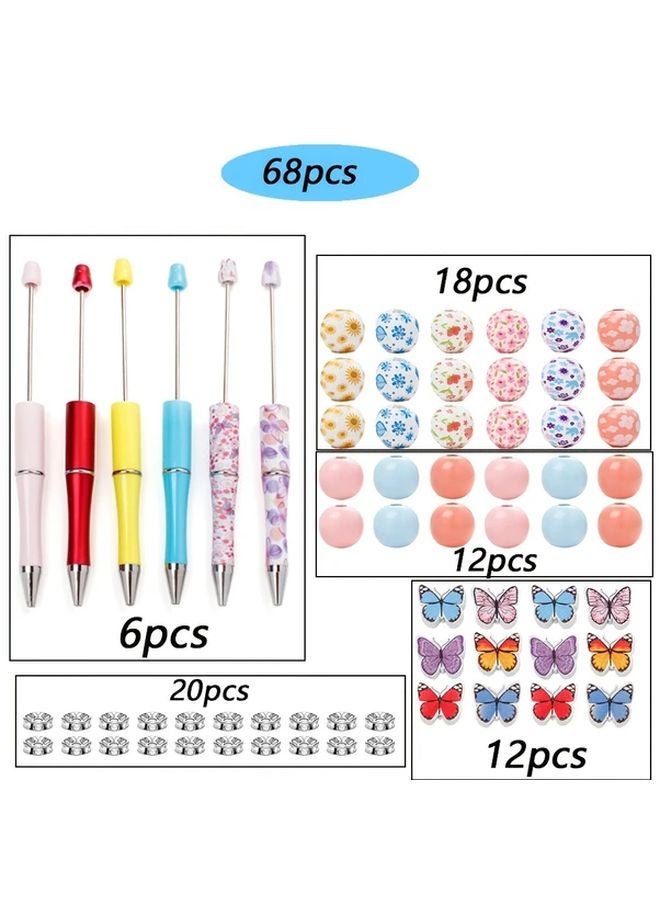Butterfly Series 68pcs Cat Beading Kit DIY Animal Bead Art Jewelry Making Set - Image 1
