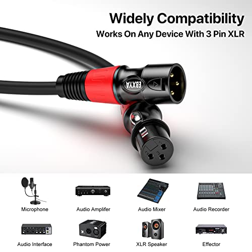 EBXYA 10 ft 4-Pack XLR Male to Female Microphone Cable - Balanced Shielded Speaker Cable - Image 3